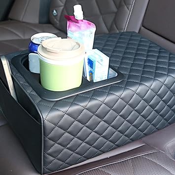Rear Seat Armrest Console Compartment, Car Interior Storage - for the Back Seat of Trucks, Suitable for SUV Saloon and Others