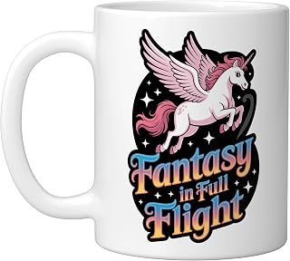 Pegasus In Full Flight Greek Mythical Creature Ceramic Mug, White