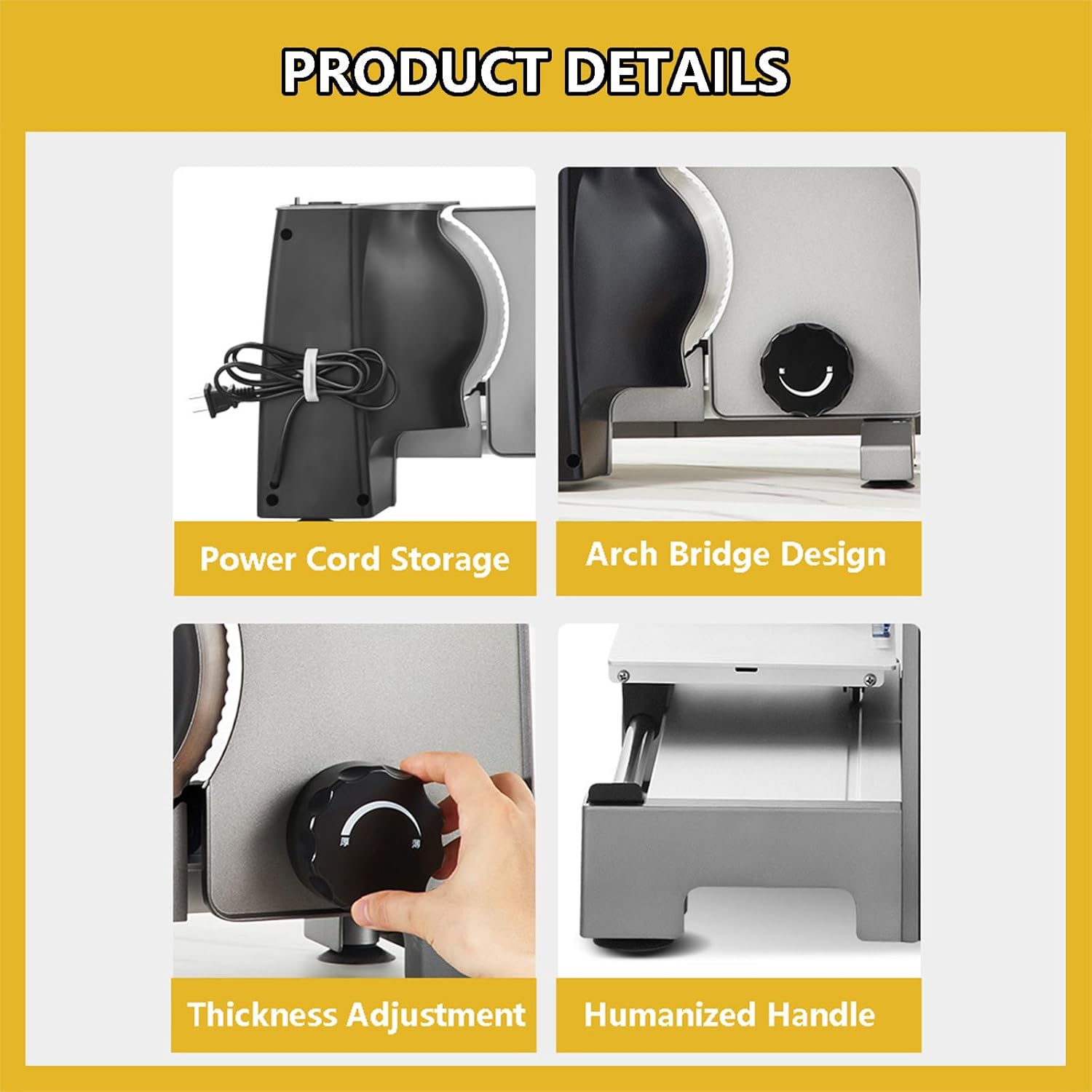 Stainless Steel Vegetable Cutter, Thickness Adjustable (1-15 Mm), Meat Cutter, Suitable for Slicing Meat/Vegetables/Fruits/Cheese/Bread.