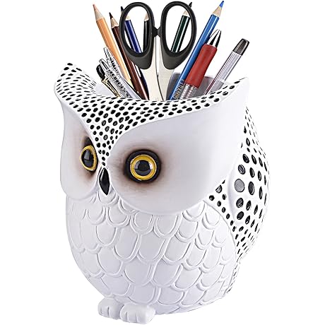 Owl Pen Holder - Unique Owl Pen Gift and Exquisite Handicraft