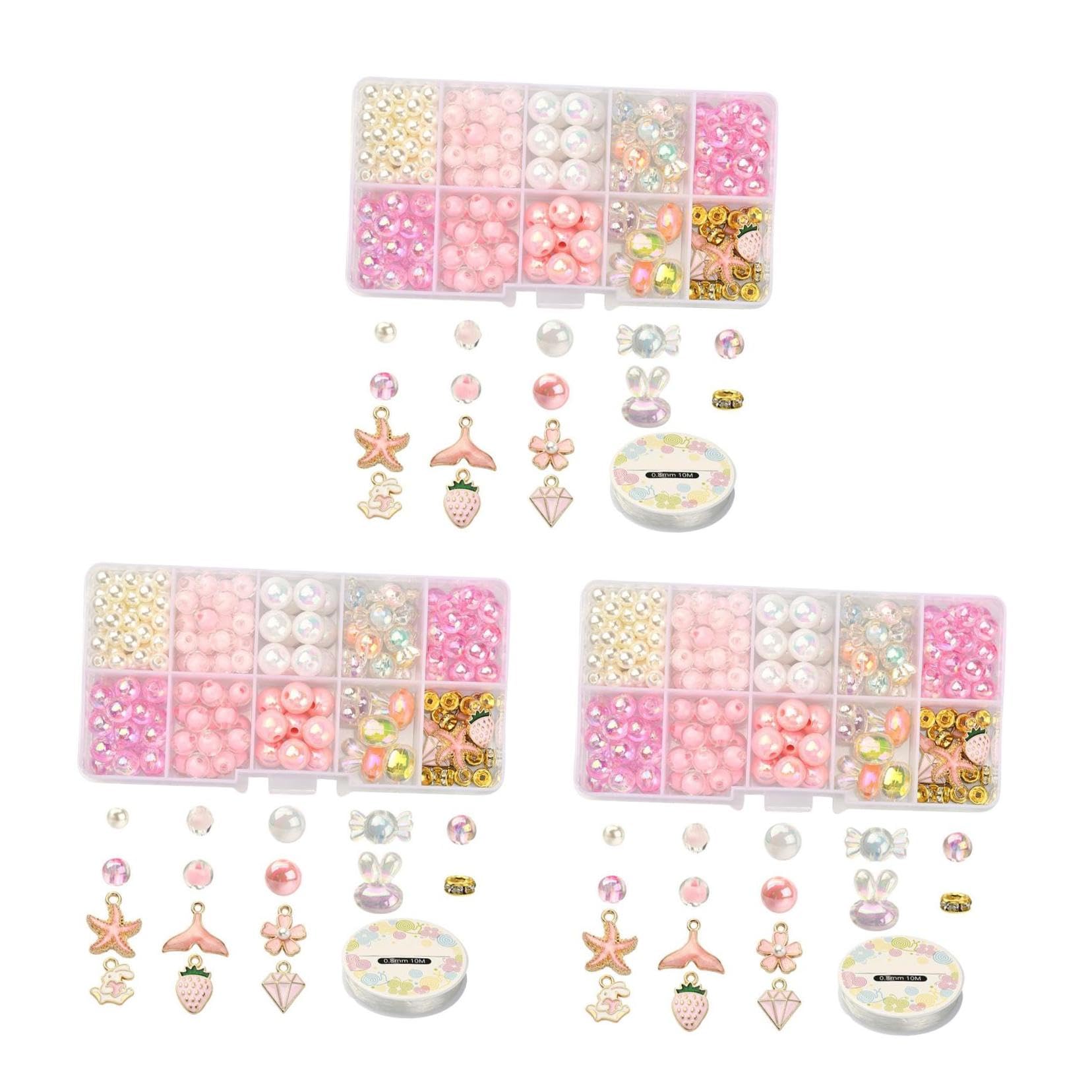 SHINEOFI 3sets Creazione Bracciali Fai Da Te Kit Di Accessori Per Gioielli Scomparti Per Perline Colorate Strumenti Pratici Per e Creazione Di Bracciali