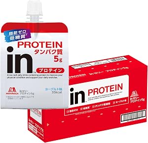 inゼリー プロテイン5g 180g ×6個 ヨーグルト味 森永製菓 タンパク質 低糖質 脂肪ゼロ ホエイペプチド 朝食 防災 非常食 国産