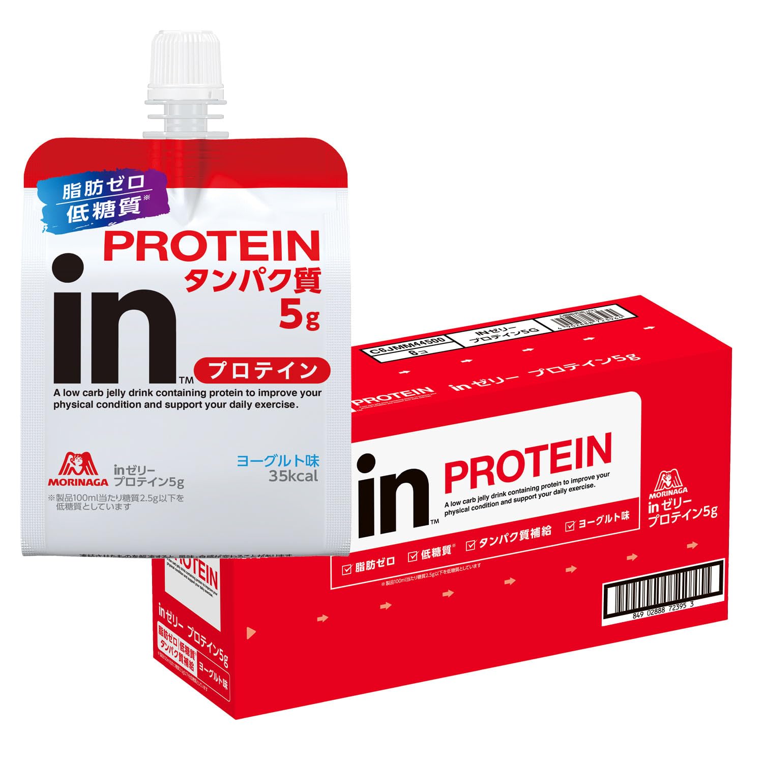 Amazon.co.jp: inゼリー プロテイン5g 180g ×6個 ヨーグルト味 森永