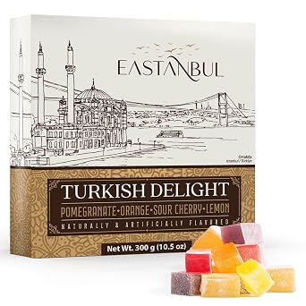 Eastanbul Turkish Delight, Turkish Delights Candy Assorted Flavor, 10.5oz