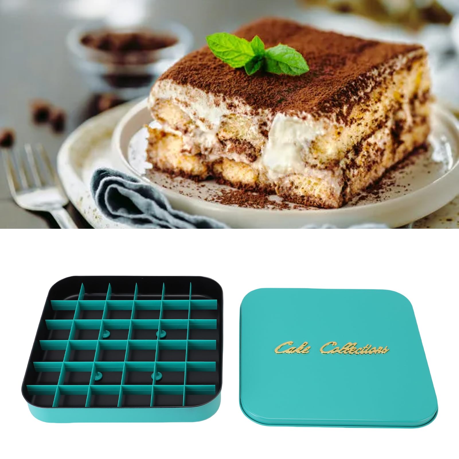 Stampo per Torte da Forno in Acciaio Inossidabile con Divisore di Grande capacità per la Preparazione di Torte e Dessert per Vari Usi