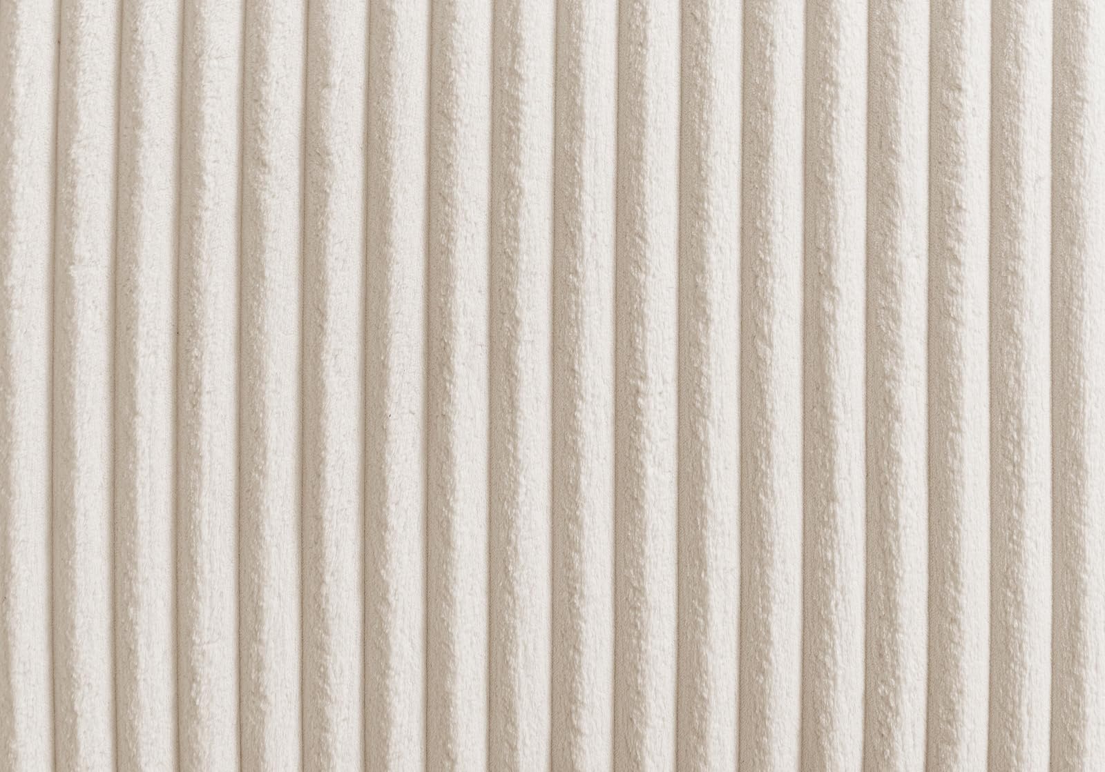 Sessel in beige/wollweiß Mega-Cord Drehsessel 360° drehbar inklusive Kissen Comfy (Wollweiß)