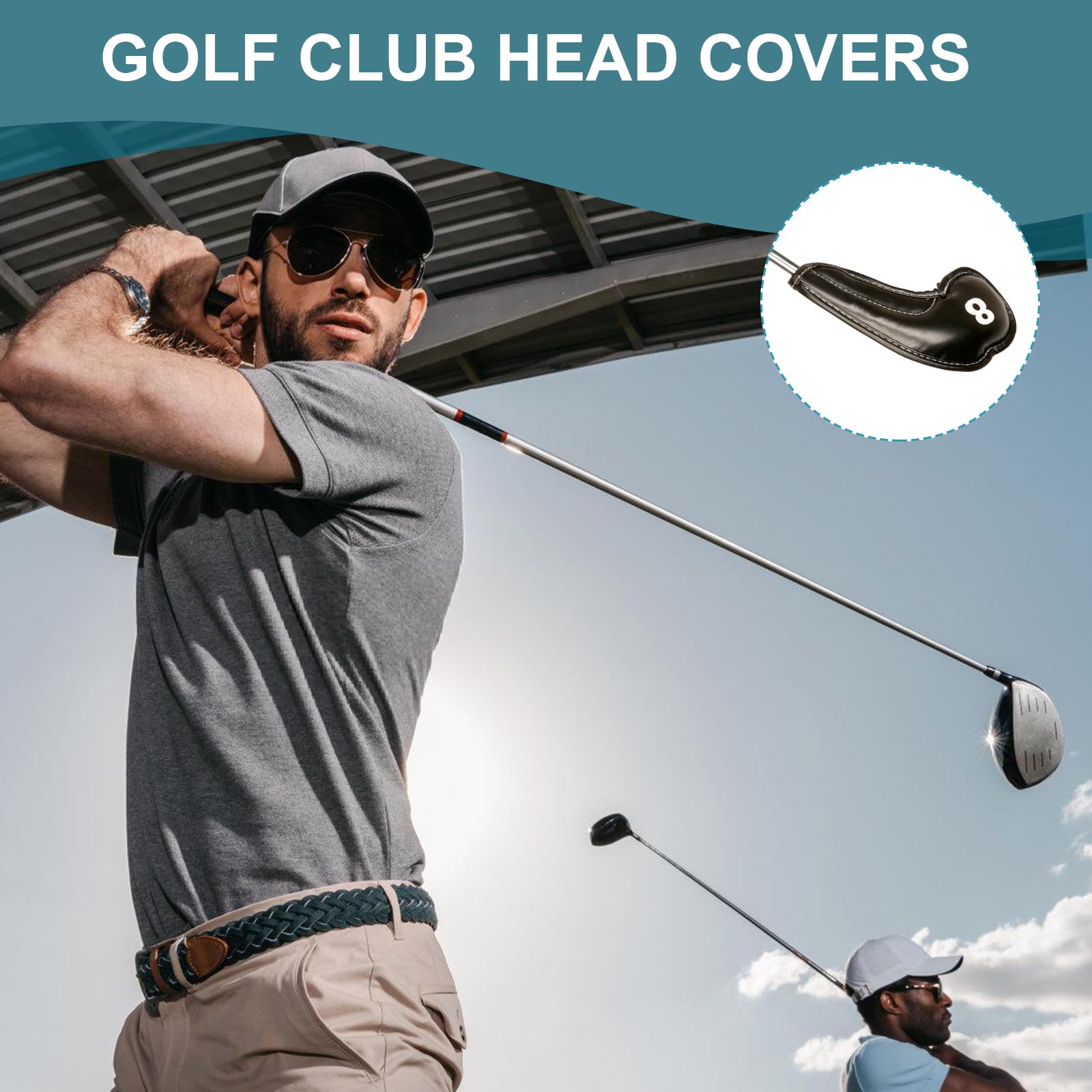 10pcs Pu Leder Golfs Iron Head Cover Club Headcover Wasserdicht Die Meisten Marken Iron Golfs