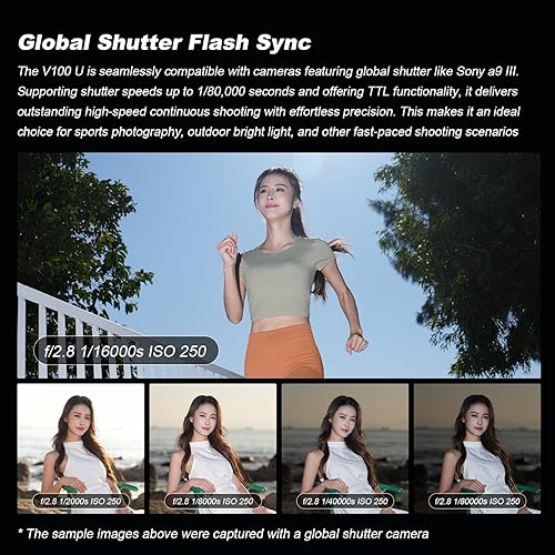 Miniatura 5 de GODOX V100N U Flash V100-N EE.UU. 100w Flash de cabeza redonda con pantalla táctil para Nikon, 2.4G inalámbrico con sincronización de flash global