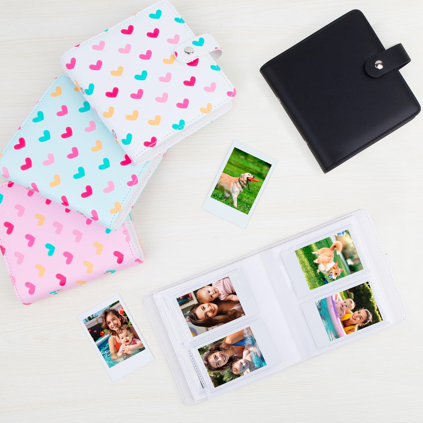 156 Album Photo pour Instax Mini Film(54 x 86 mm),2x3 inch livre d'images Compatible avec Polaroid Zink et HP Sprocket Instant Photo Paper,K-pop Photocards (Violet, 112 Pochettes)