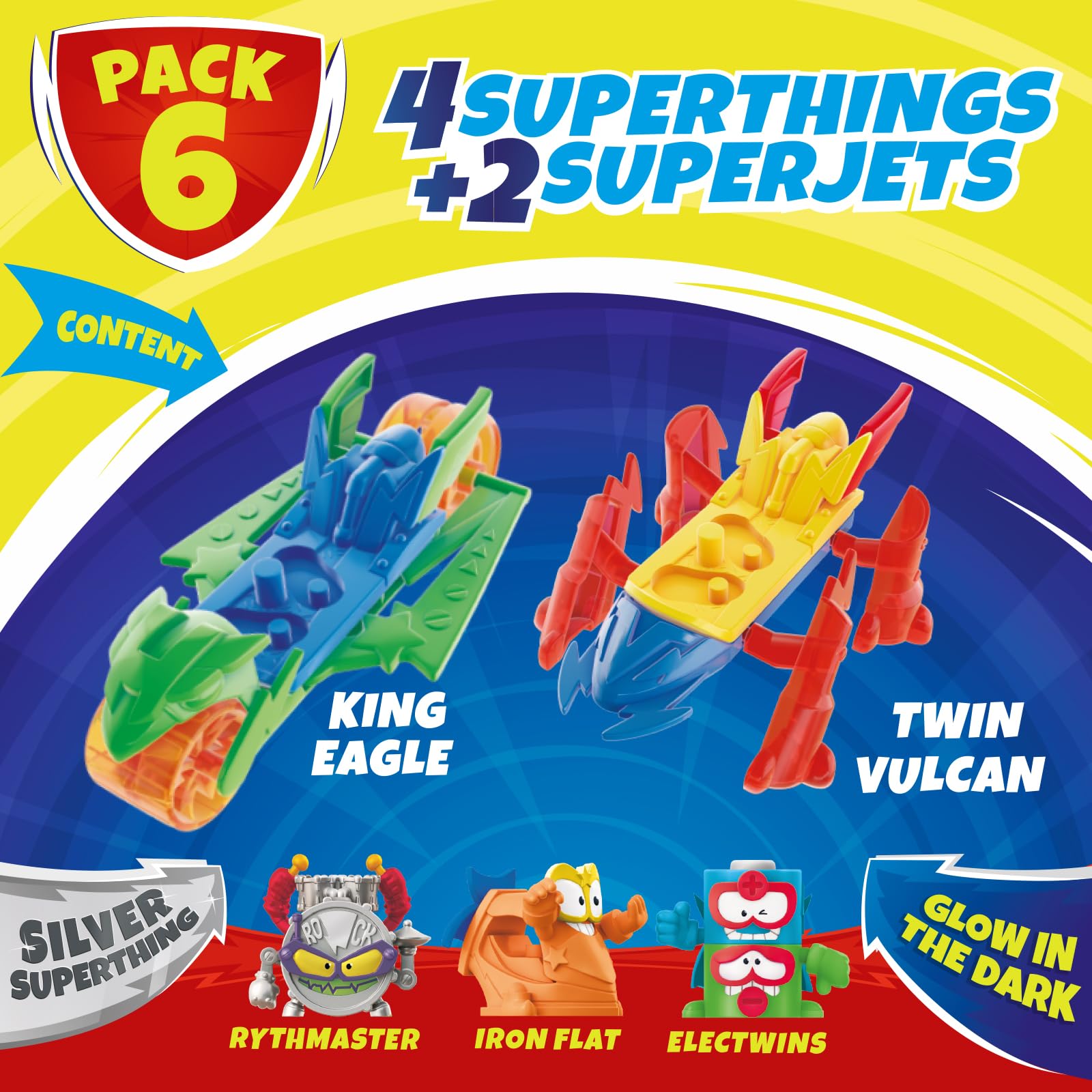 SUPERTHINGS Evolution series - Pack of 6. Includes 4 SuperThings (1 silver captain) and 2 Superjets Pack 4 of 6 - Image 2