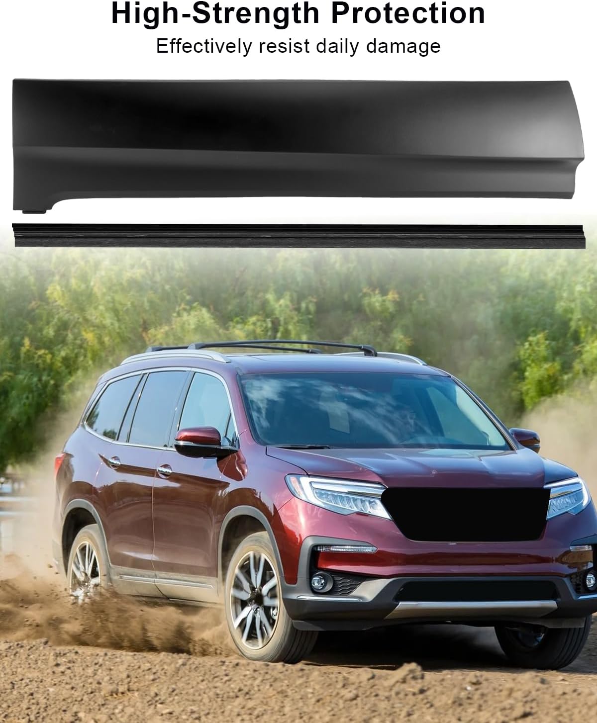 Door Rear Left Lower Molding Garnish Fit for Honda Pilot 2016-2022 Passport 2019-2023 Replace 75333-TG7-A02
