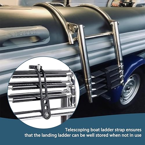 Miniatura 5 de Correa telescópica de escalera para barco yate, correa de goma, correa de retención segura con orificios de montaje ajustables para deportes