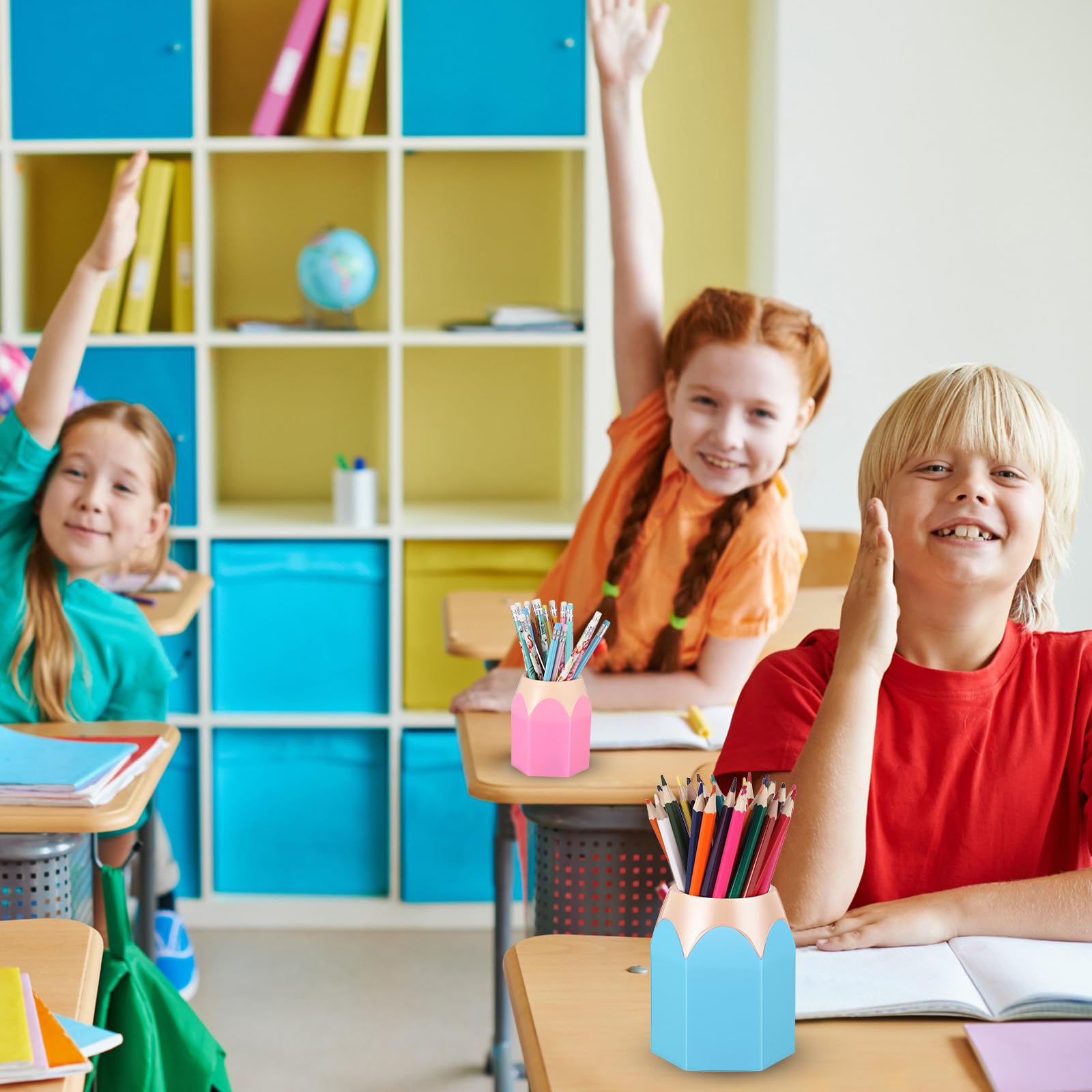 Yeaqee Stifthalter in Stiftform, niedlicher Stifthalter, Stiftehalter, Stiftehalter, Stiftehalter für Schule, Klassenzimmer, Bürobedarf, Schreibtisch, Tischdekoration, Studenten, Geschenkpreis, 5