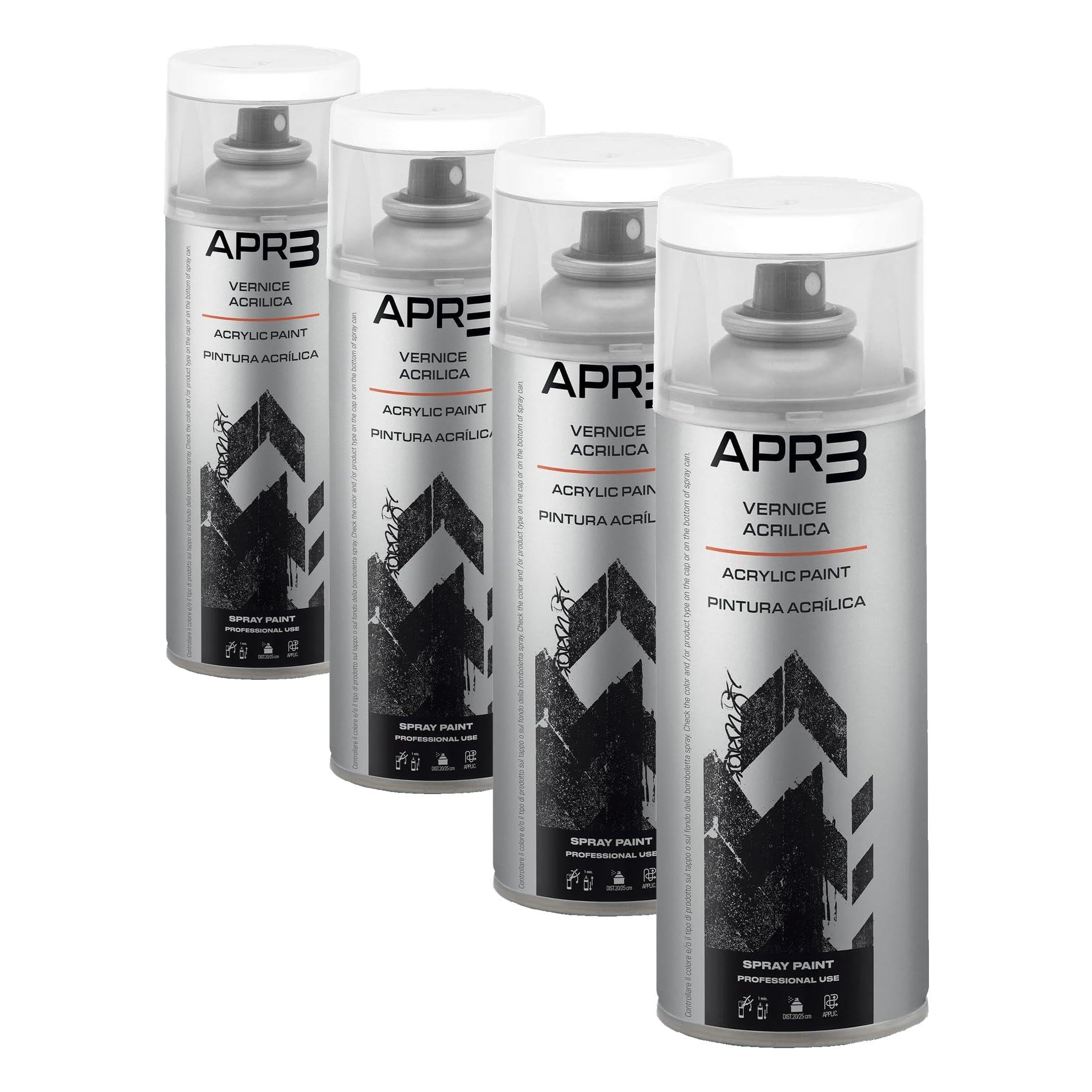 Peinture acrylique multi-usage blanc mat séchage rapide en bombe aérosol recyclable APR3