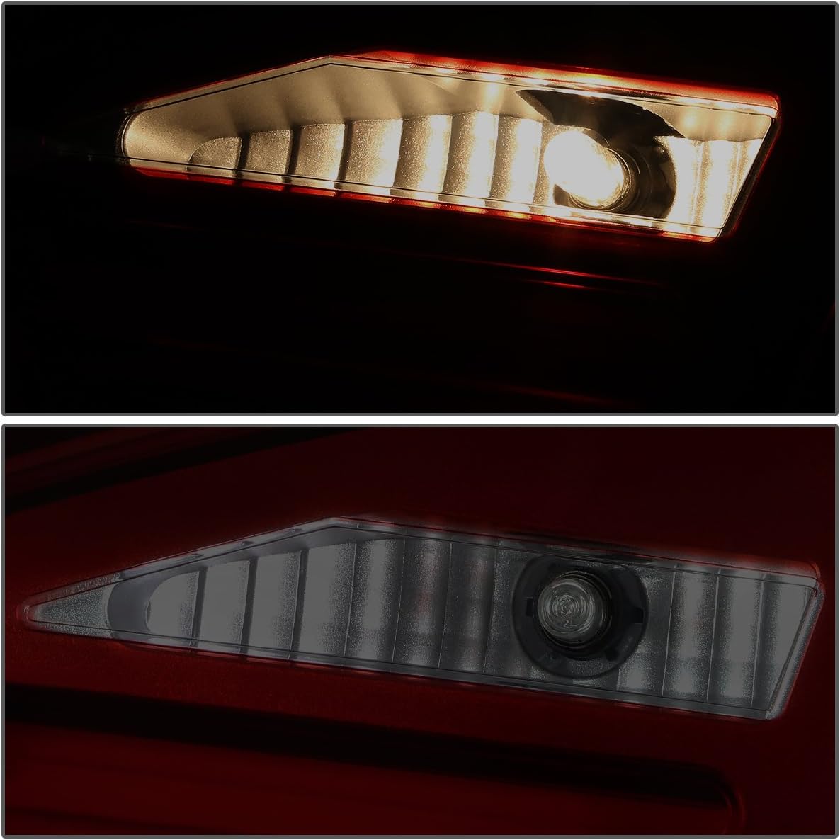 Auto Dynasty Tail Lights Assembly Compatible with 2005-2008 BMW E90/E91 3-Series 4-Door Smoked & Red Lens LED Bar Brake+Signal Light, Driver and Passenger Side