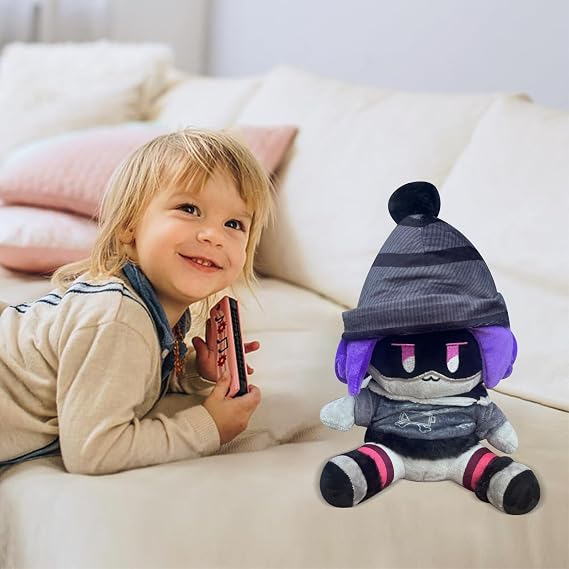 Murder Drones Plush Toys Uzi,Cartoon Stuffed Anime Cute Soft Plushies Dolls with Stickers as Gift for Fans Kids Collection