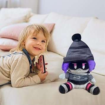 Murder Drones Plush Toys Uzi,Cartoon Stuffed Anime Cute Soft Plushies Dolls with Stickers as Gift for Fans Kids Collection