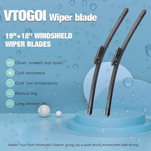 Miniatura 2 de Juego de 3 limpiaparabrisas de repuesto de equipo original de fábrica de 19 pulgadas, 18 pulgadas, 12 pulgadas (juego de 3)