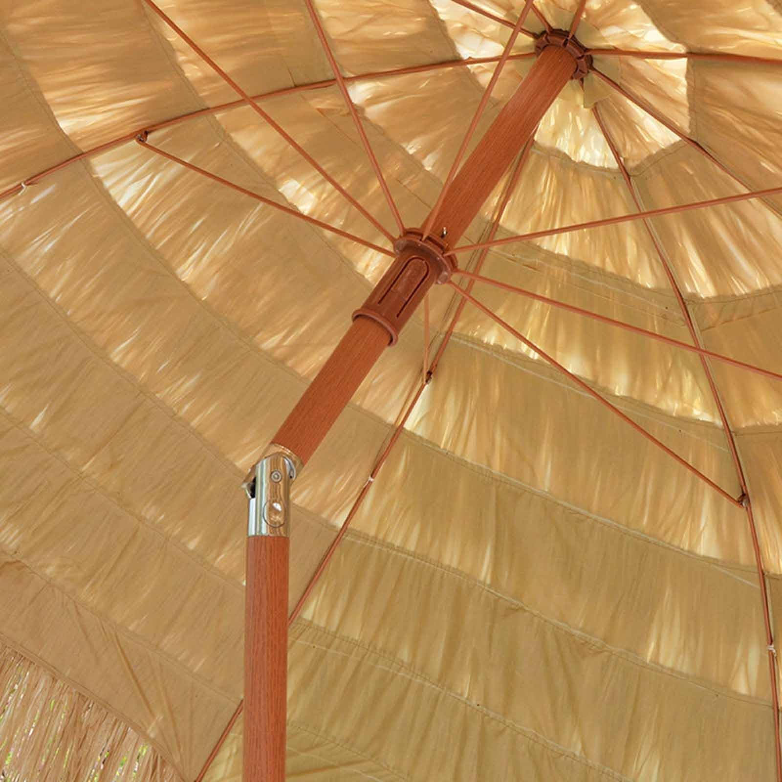 Bardzo duży i pogrubiony parasol z imitacją słomy o długości 2,7 m, odkryty basen i parasol przeciwsłoneczny na plażę, obrót o 360 stopni, łatwa regulacja kąta nachylenia.