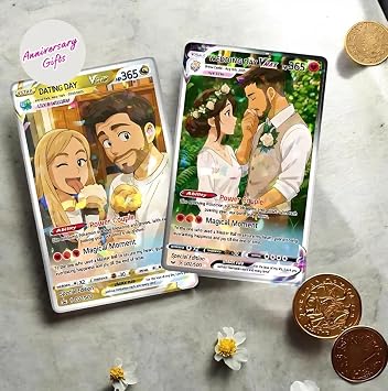 Custom Poke Card with Photo Name Text - Poke Cards Themed, Gifts of Poke Birthday Cards for Wife, Friends, Best Friends, And Father, Waterproof Card