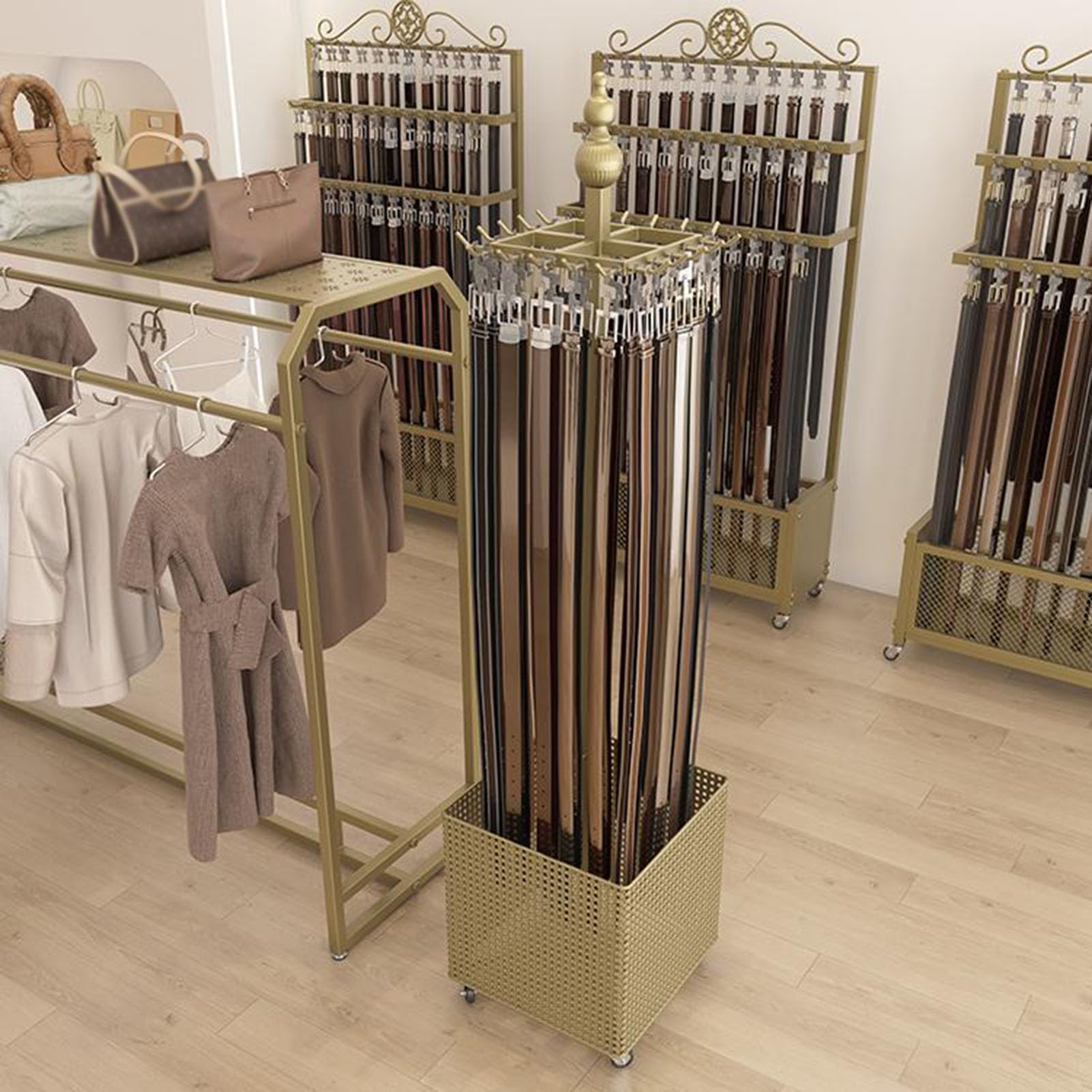 Porte-cravates en métal pour bijoux, colliers, châles et sacs