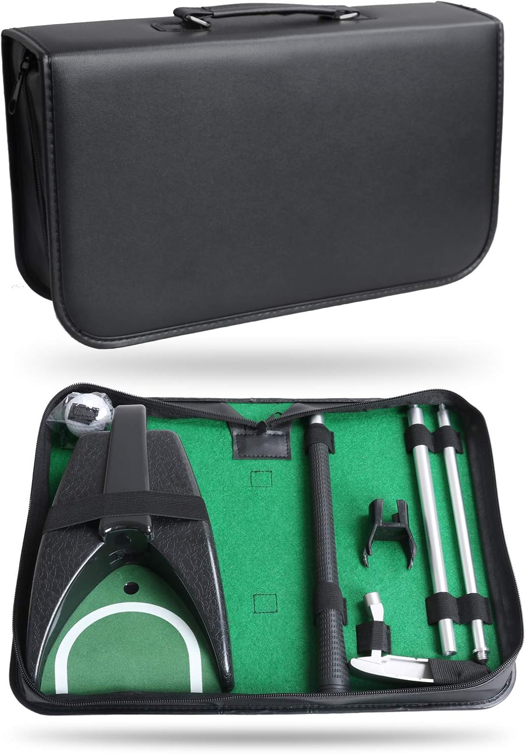 HOW TRUE Golf Ball Return Putting Cup, Automatic Putt Cup with Training Putter and Ball Picker Aid for Golf Practice Indoor Outdoor Backyard Office : Sports & Outdoors