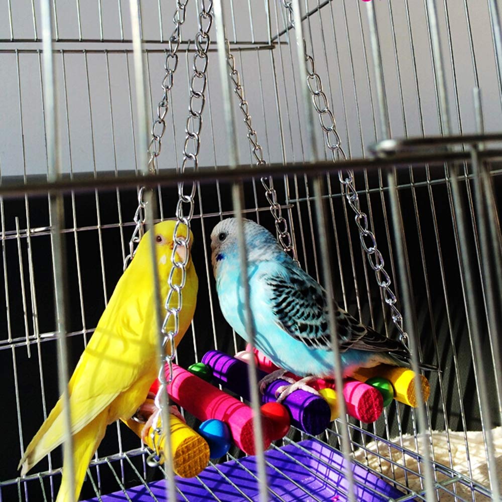 Gwotfy - Giocattoli per uccelli per pappagallo, 2 pezzi giocattoli per pappagallo, sospeso altalena per pappagallo, pappagallo, pappagallo, ara, fringuelli