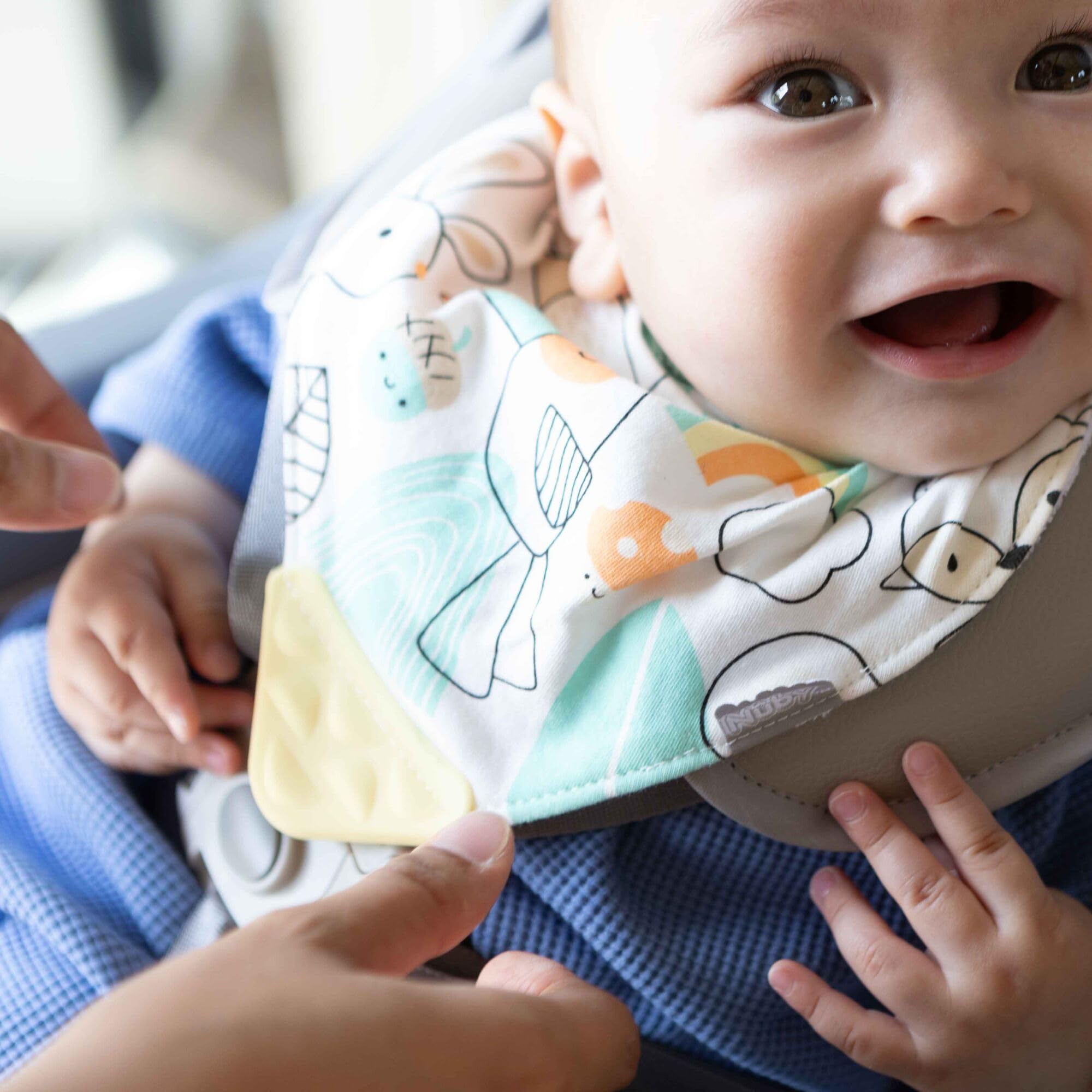 Nuby Lot de 3 bavoirs de dentition bandana