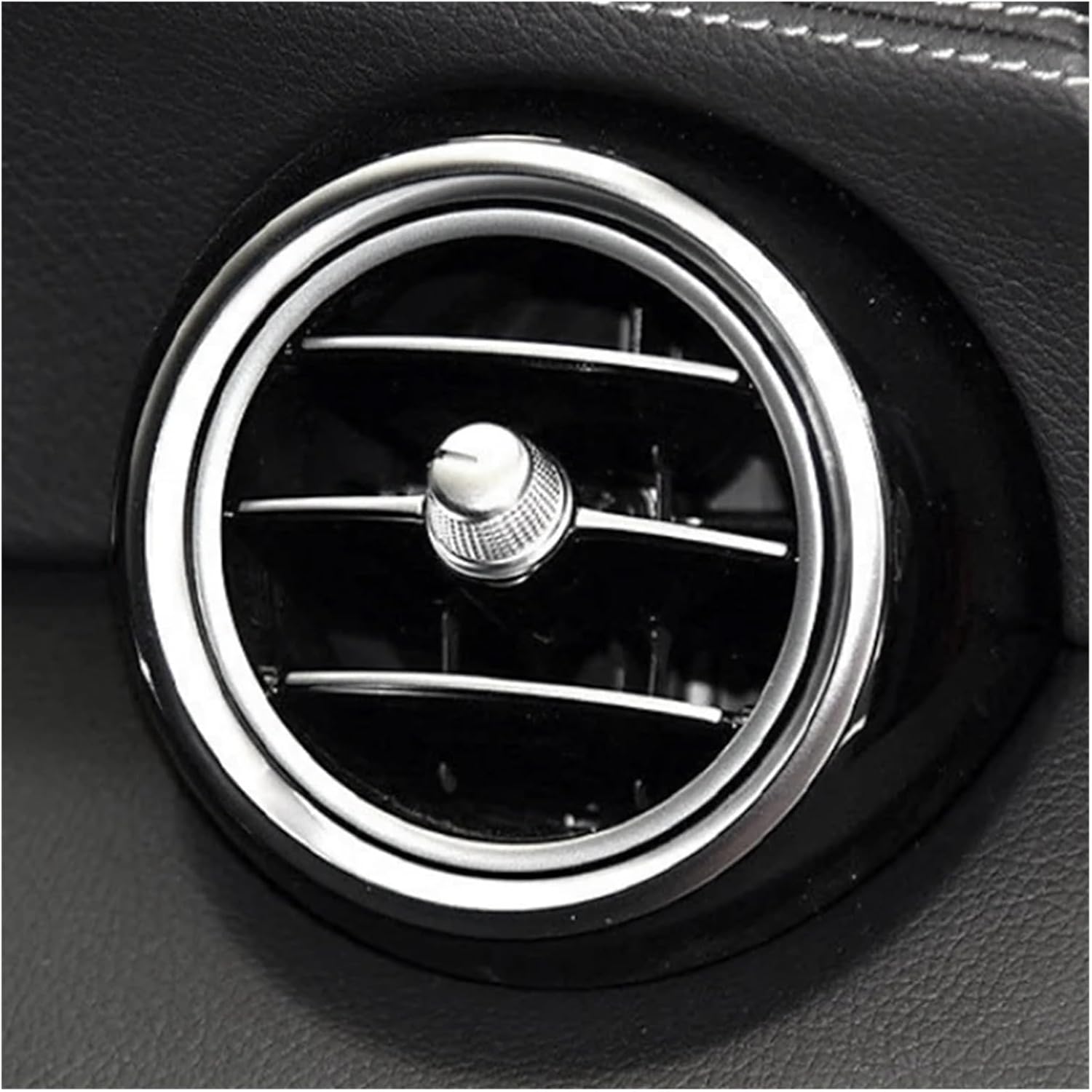 Car Dashboard Left Right Air Conditioning Outlet Grille Cover A/C Panel Grille W205 W253(Bright Black)