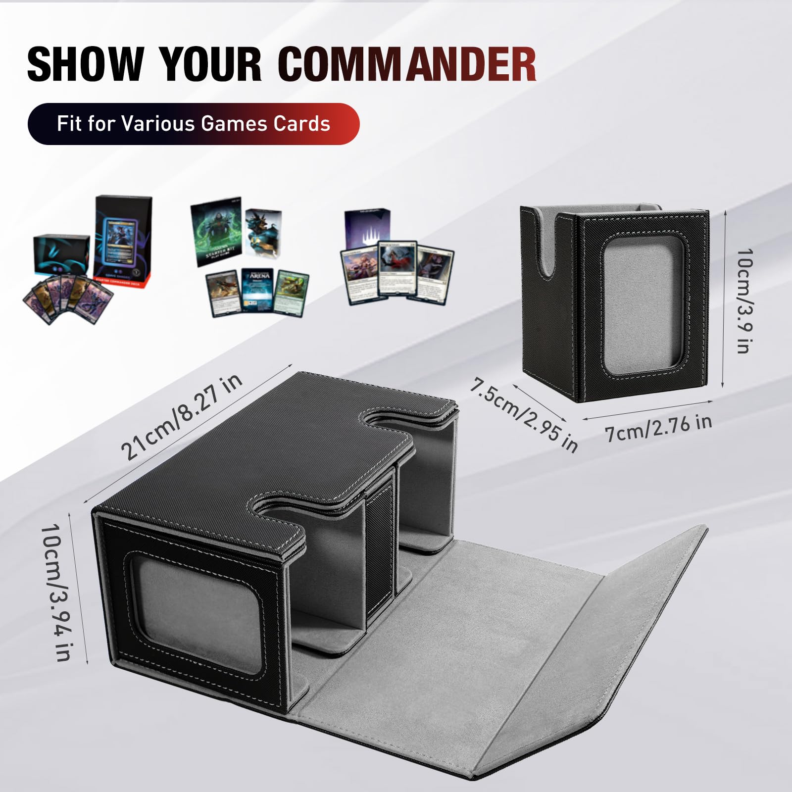 TiMOVO Magic Card Bouquets Box, Magnetic Box with 2 Commanders and 4  Dividers for 200+ Cards and 1 Tray for Nuts, Leather Deck Box for MTG  YuGiOh TCG CCG Magic Cards : Amazon.com.be: Toys