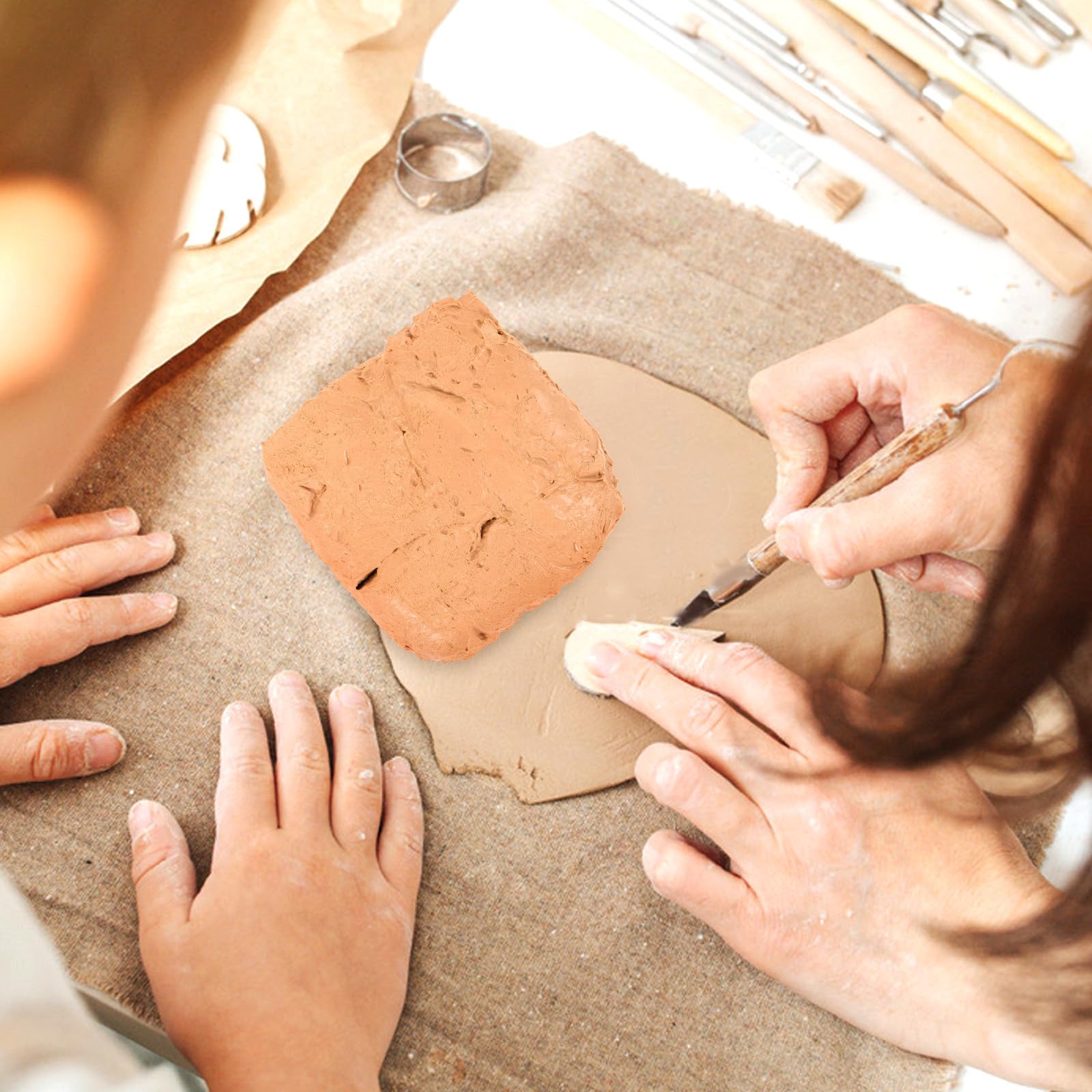 6 Pezzi Clay Craft in Abs Beige, 200g per Sacchetto, Facile da Modellare, per Fai da Te e Crafting, per Principianti di Argilla