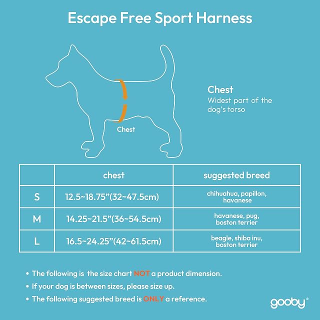 Foto 4 de 7 de GOOBY Escape Free Arnés Deportivo para Perros pequeños de Neopreno Patentado sin estrangulamiento