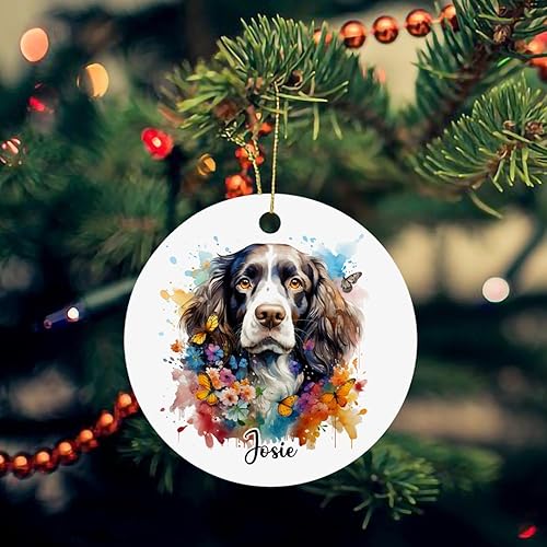 Miniatura 6 de Adorno de Springer Spaniel inglés, adorno de Navidad de Springer Spaniel inglés personalizado 2024, regalo para amantes de los perros, adorno de