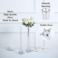 Vista 3 de Craft And Party, Paquete de 12, Jarrones Centerpiece de la Torre Eiffel para Flores, Bodas, Decoración. (20", Transparente)