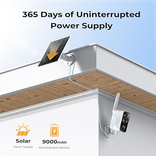 Miniatura 9 de SEHMUA Cámara de seguridad celular, no necesita WiFi, panorámica automática de 180, portátil para exteriores e interiores, tarjeta SIM 4G LTE