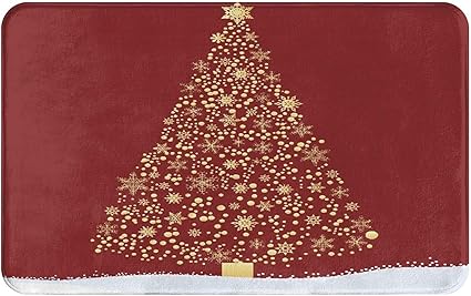 Amazon バスルームの敷物 ウルトラソフト居心地の良いバスマット クリスマスツリーメリークリスマス 浴槽 シャワー 床 キッチン 寝室 トイレ 19 5 X31 5 Amirossi ホーム キッチン