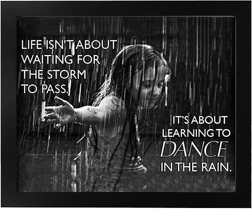 Miniatura 6 de Dance in the Rain - Inspirational Quotes Wall Art, Modern Typographic Wall Art Print Is Motivational Wall Decor For Home Wall Art, Office, Studio