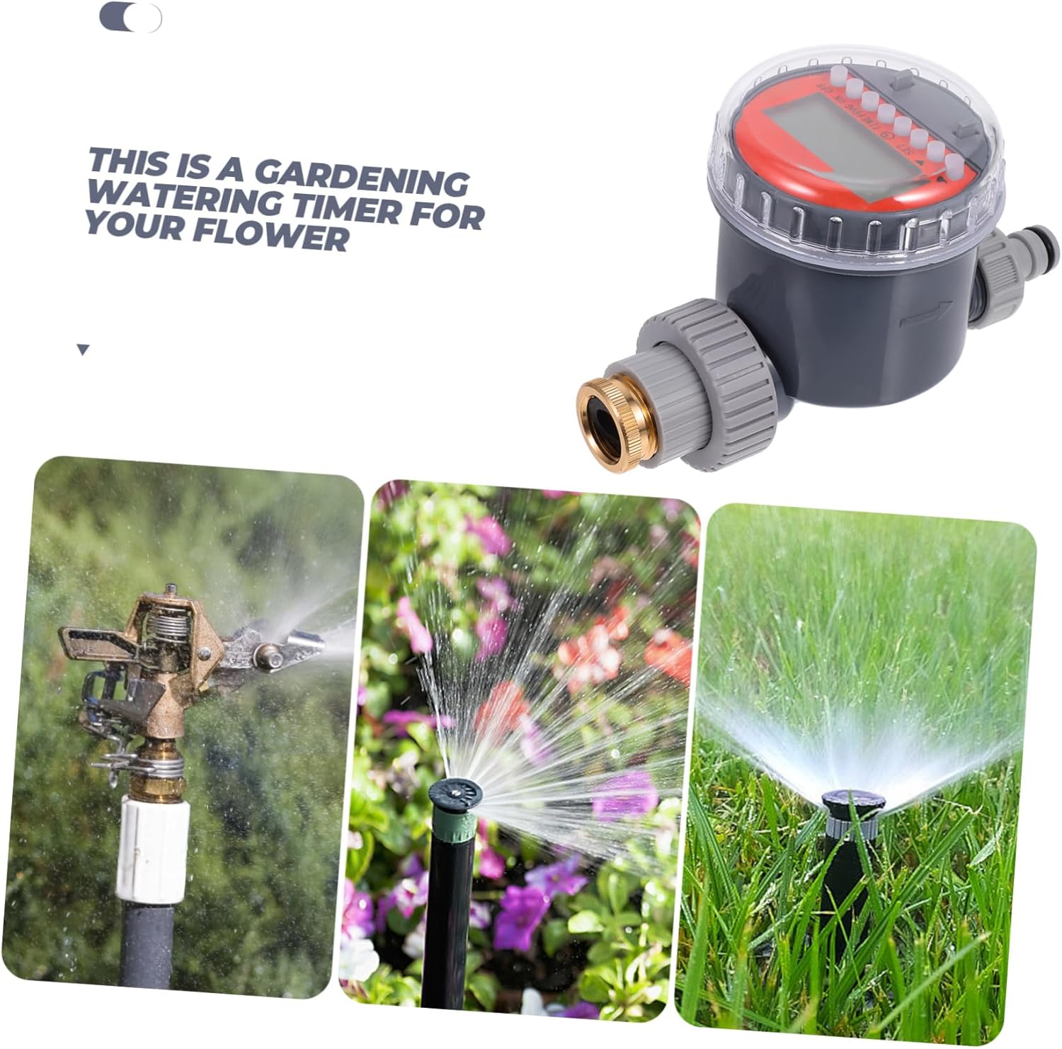 POPETPOP Automatic Lawn Watering Timer with various sprinkler types
