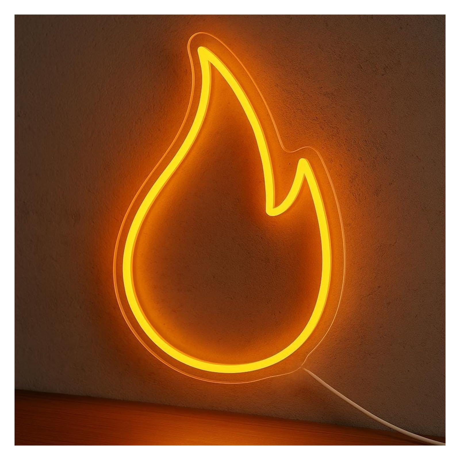 SHOUXI Sign Lamp Smallflame Neon Sign, Suitable for Minimalist Glowing Home Decor with Brightness Adjustable 20cmx20cm