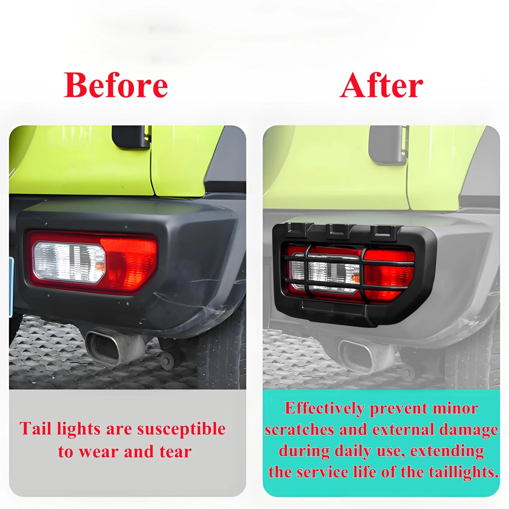 Modanature fari posteriori 2 Pezzi Di Protezione Per Fanali Posteriori Auto Fendinebbia Per Suzuki Per Jimny JB64 JB74 2019 2020 2021 2022 2023 2024 Accessori Esterni Cofano lampada