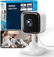 GNCC GC4 2K Indoor Security Camera - Baby Pet Monitor, Dual-Band WiFi, Motion Detection, 32ft Night Vision, Alexa/Google Compatible, SD/Cloud Storage