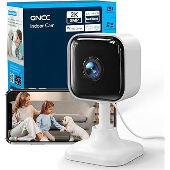 GNCC 2K WLAN  berwachungskamera Innen Mini Kamera 24/5GHz Wi-Fi 6 Babyphone mit Kamera Indoor Kamera f r Kids 2-Wege-Audio Hundekamera Bewegungserkennung IR Nachtsicht kompatibel mit Alexa