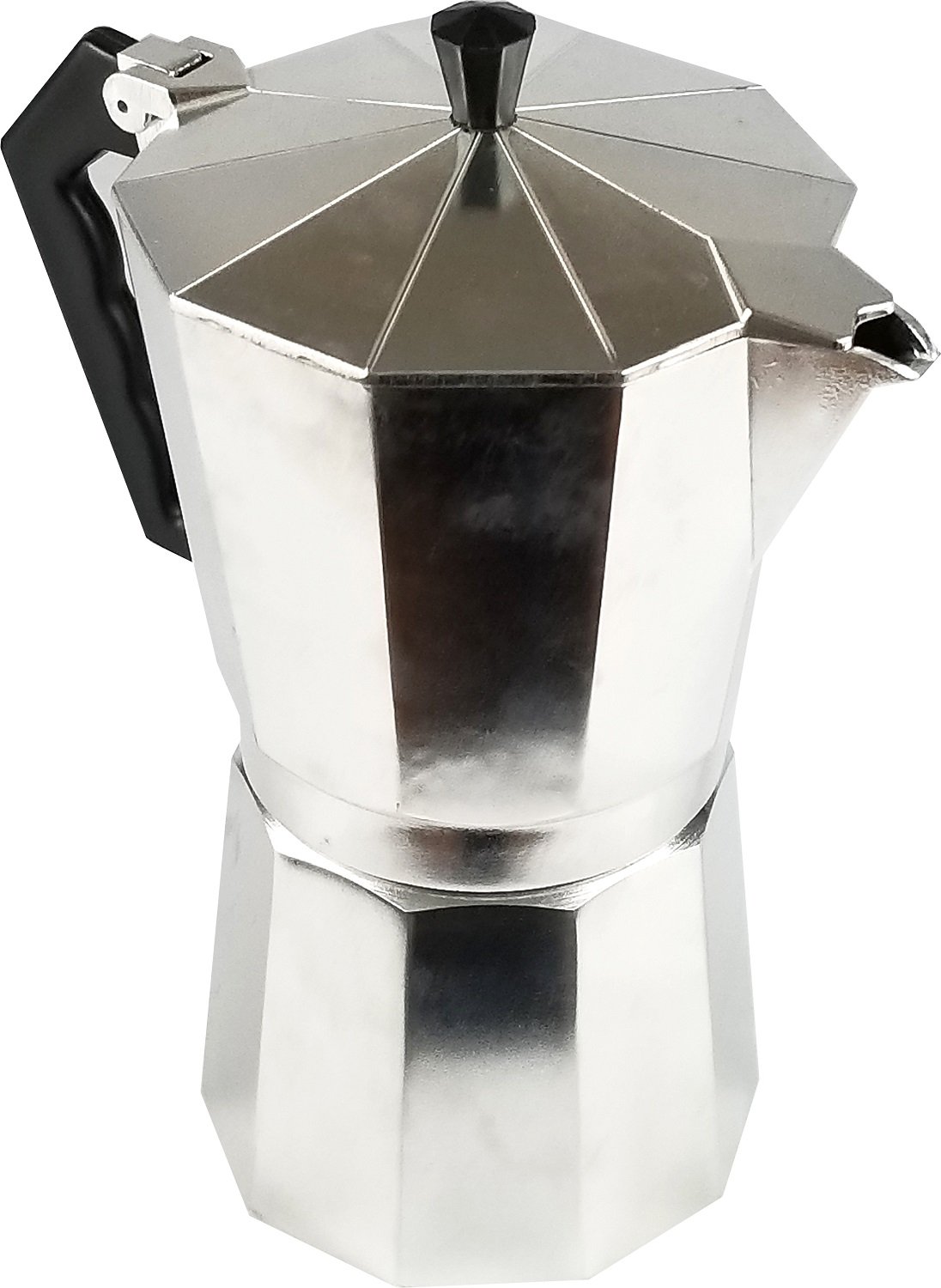Mediawavestore - Caffettiera Moka 3 Tazze Classica Welkhome Caffà¨ Espresso Fatto In Casa Manico Plastica