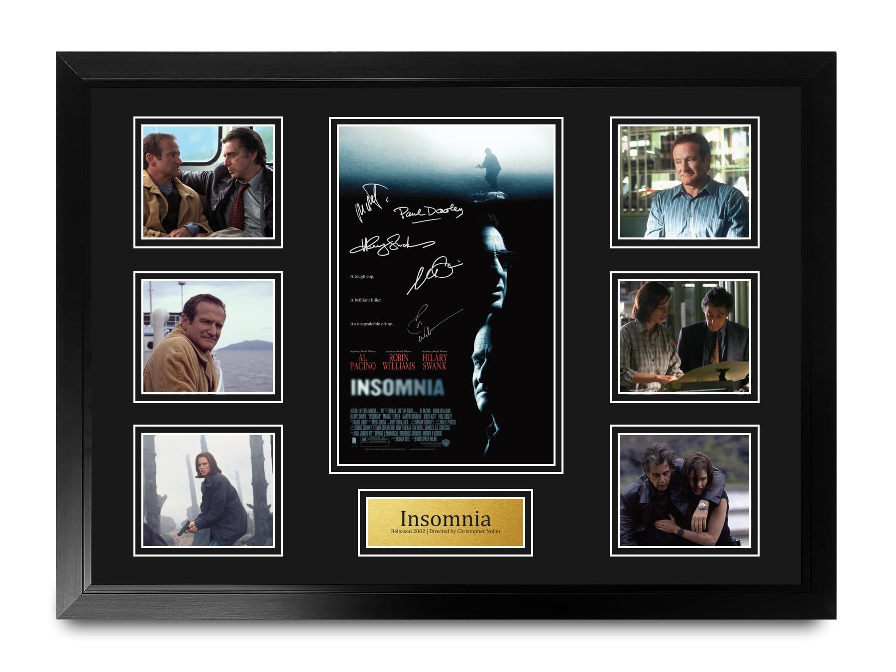 HWC Trading Insomnia Podpisany Plakat Filmowy A2 Deluxe w Ramie