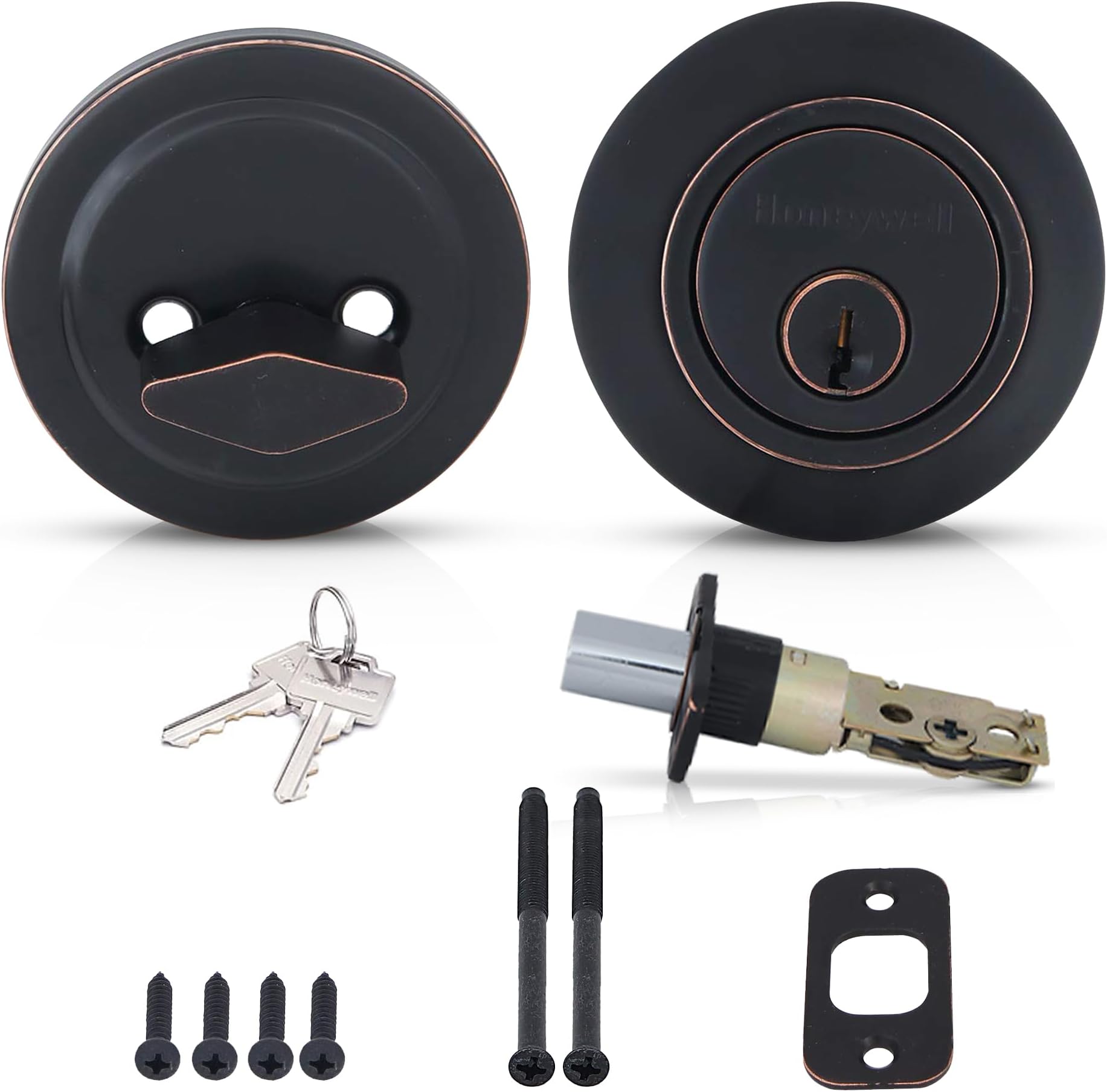 Honeywell 8111409 Deadbolt, Oil Rubbed Bronze
