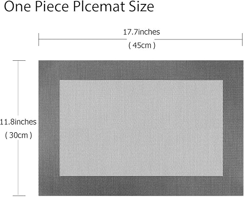 Miniatura 257 de PIGCHCY Juego de 6 manteles individuales beige de vinilo PVC duraderos para mesa de comedor, manteles individuales resistentes al calor, Beige -