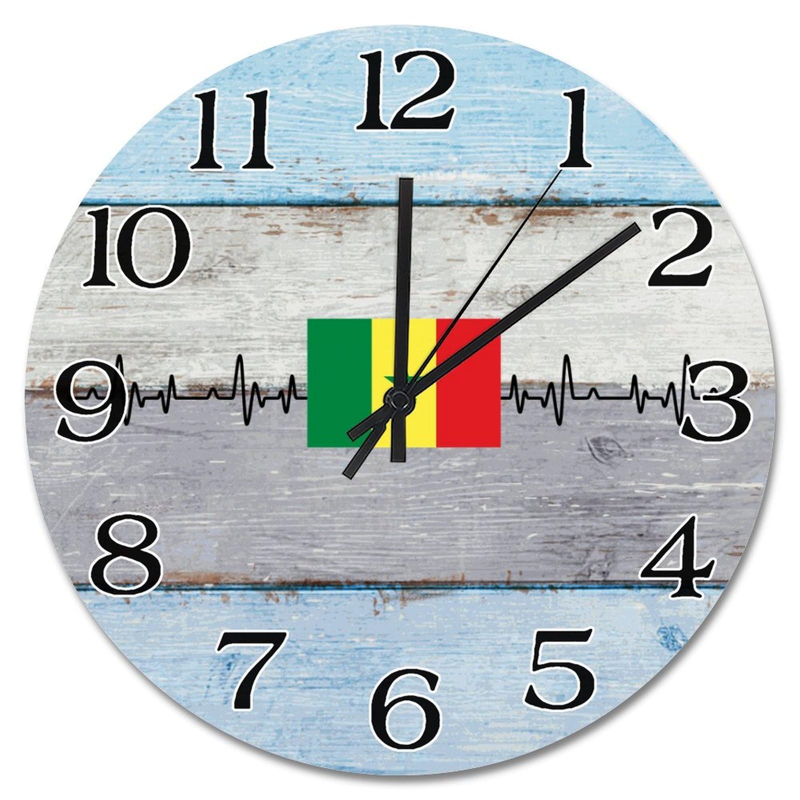 Horloge murale Sénégal silencieuse : fini le tic-tac stressant