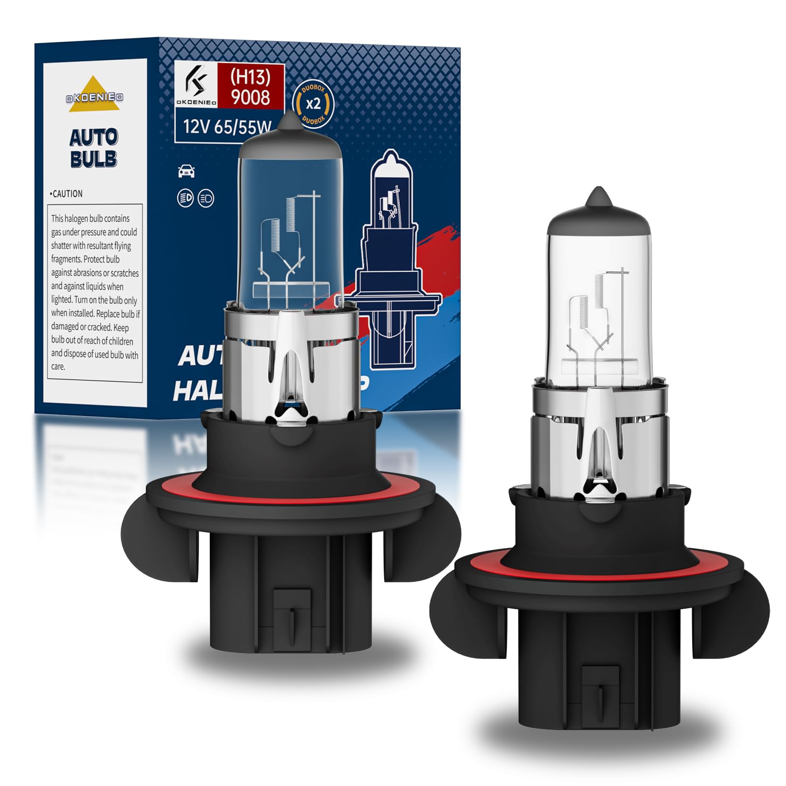 OKOENIEO 9008/H13 Halogen Car Headlight Bulbs