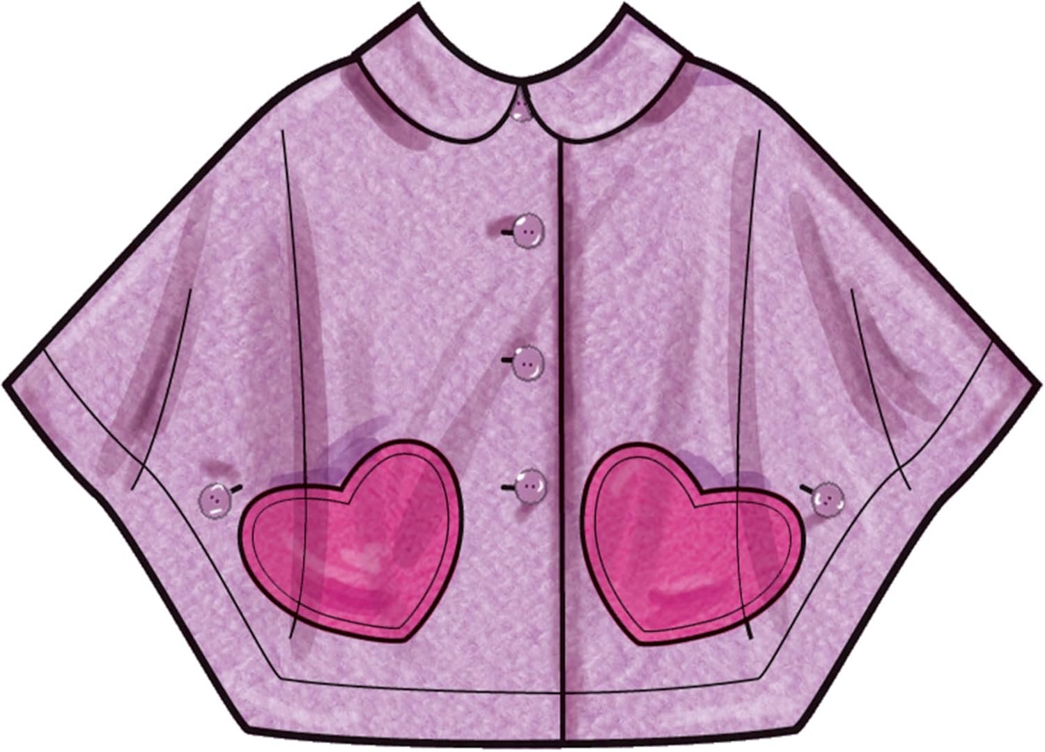 Simplicity SS3043HH Children's Unlined Ponchos Sewing Pattern Packet, Design Code S3043, Sizes 3-4-5-6, Multicolor