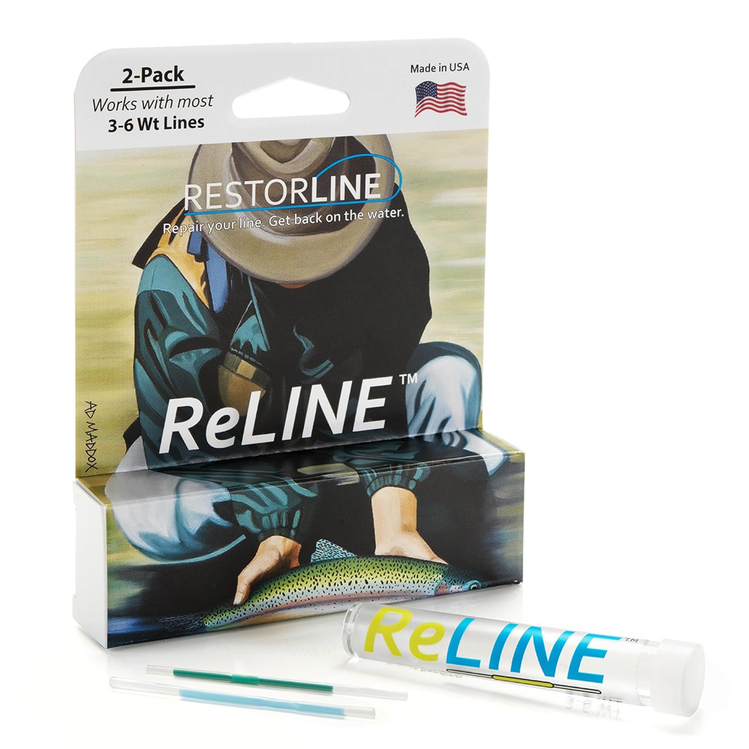 – ReLINE Fly Line Repair Kit (3–6 wt) | Fix Deep Cuts, Nicks & Damage | Seamless Factory-Quality Fly Lines Restoration | Extend Life of Floating Fishing Line | 2-Piece Kit